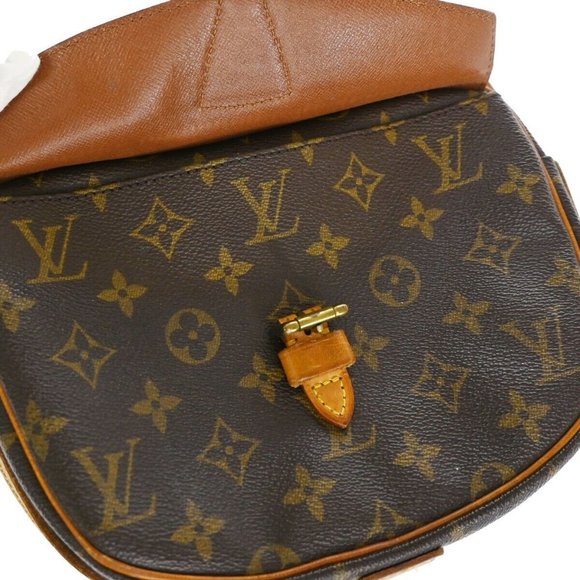 LOUIS VUITTON Jeune Fille PM Shoulder Bag Monogram Leather Brown - Picture 12 of 16